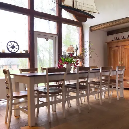 Reetdachhaus Warft Simmerdeis - Maisonettewohnung * Oldenswort